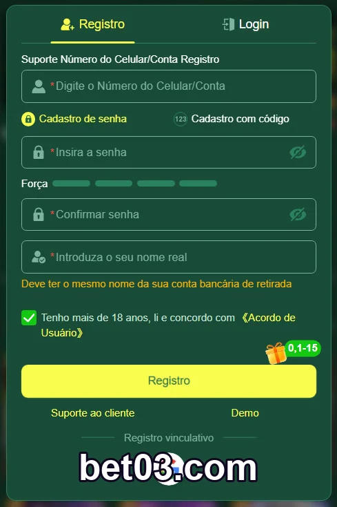 Promoções VIP bet03.com